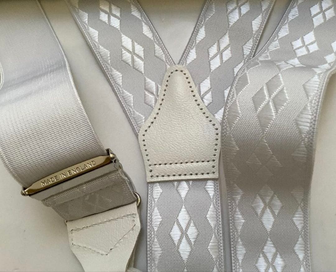 サスペンダー英国製WTDIAアルバートサーストンクラシックＹバックボタン留