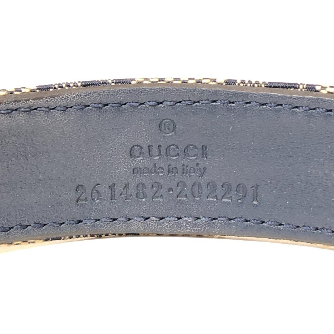 【美品】9F168/グッチ/カチューシャ/インターロッキング/GG/総柄/グレー