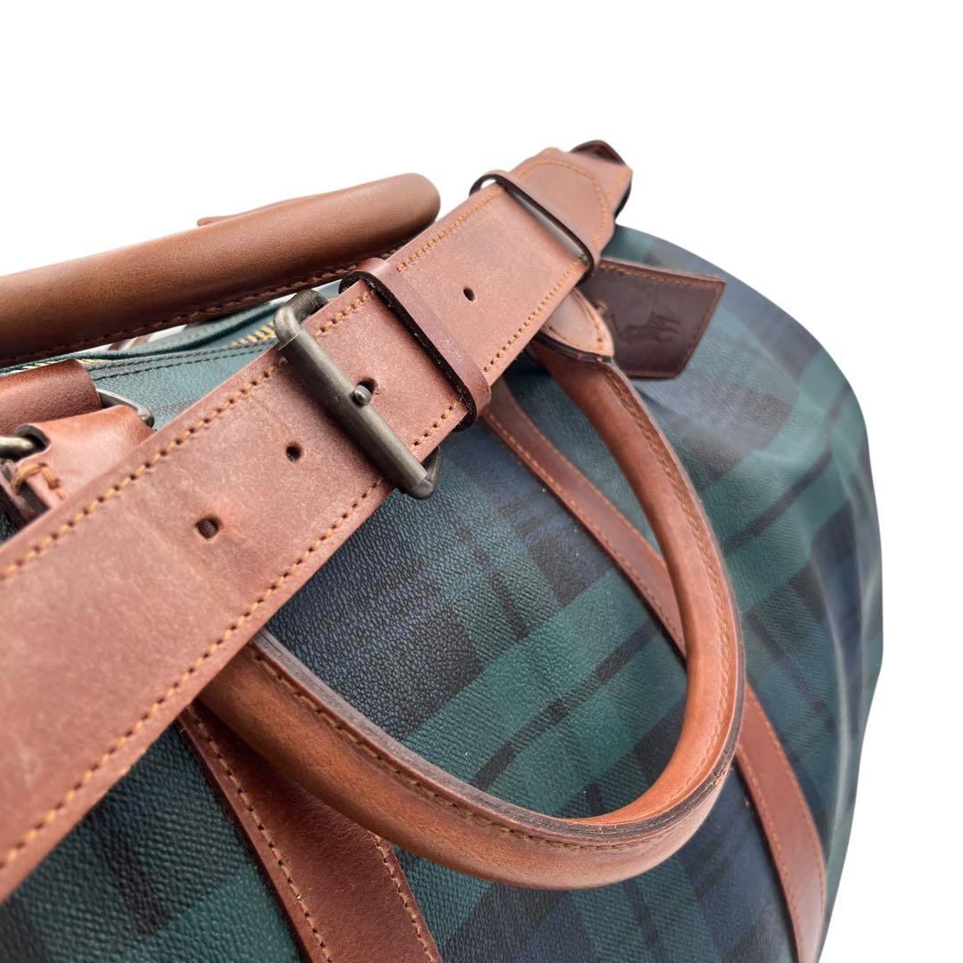 【極美品・ブラシ・南京錠付き】RALPH LAUREN ボストンバッグ レザー