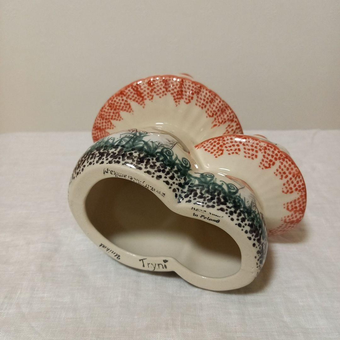 新品　ポーリッシュポタリー　置物　きのこ