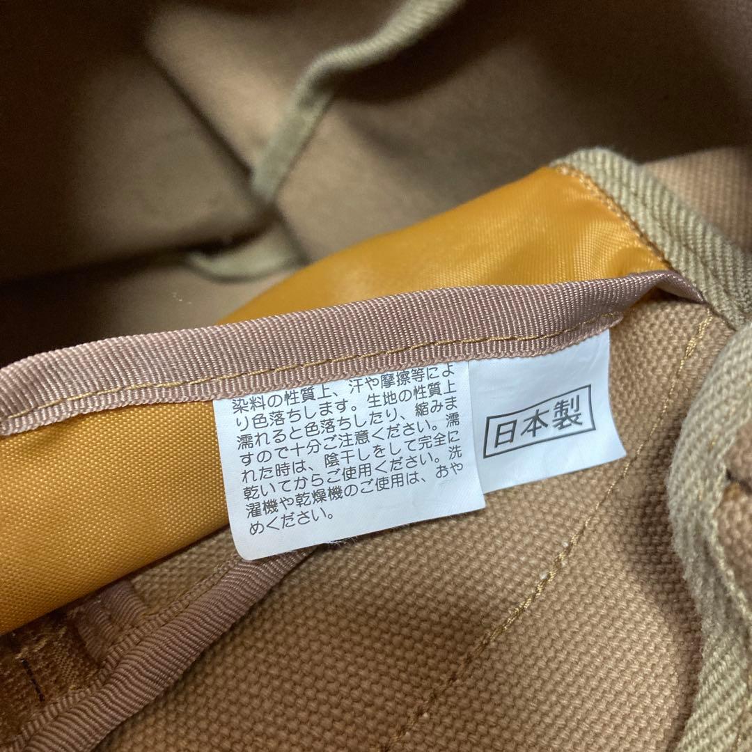 シライデザイン　帆布リュック【カーキ】