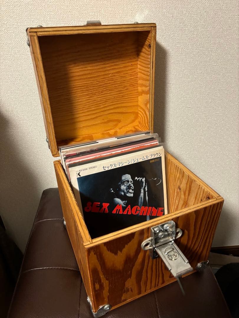 7インチ レコード 木製ケース レコードケース ハンドメイド 45