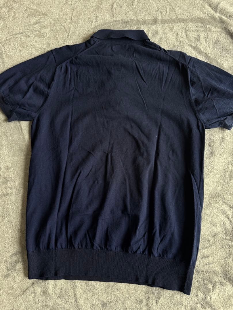 フェリージ　ネイビー ニッポロシャツ エンブレム付き　ゴルフウェア　Lサイズ