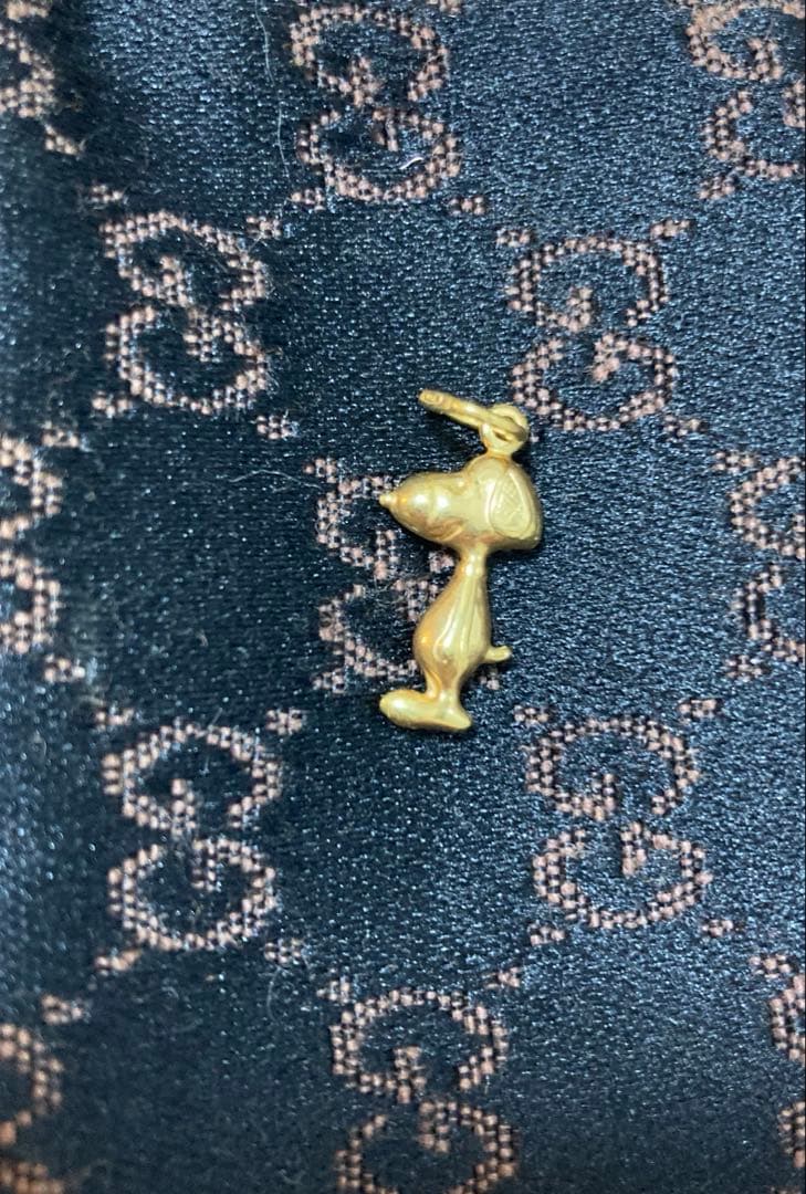 ビンテージ スヌーピー K18YG 750刻印 ネックレストップ チャーム