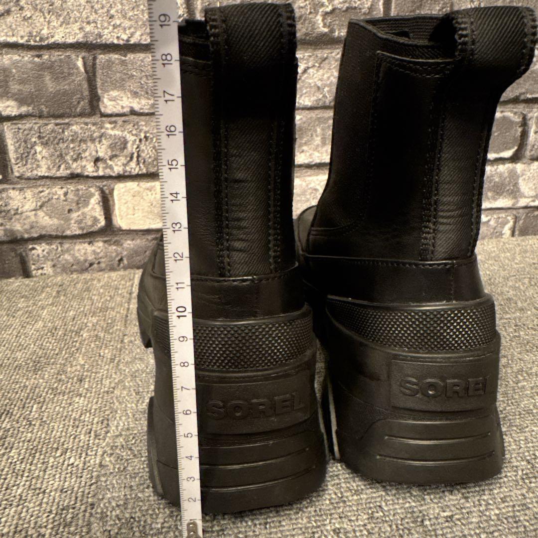 ソレル ブレックス ブーツ チェルシー ウォータープルーフ ブラック23.5