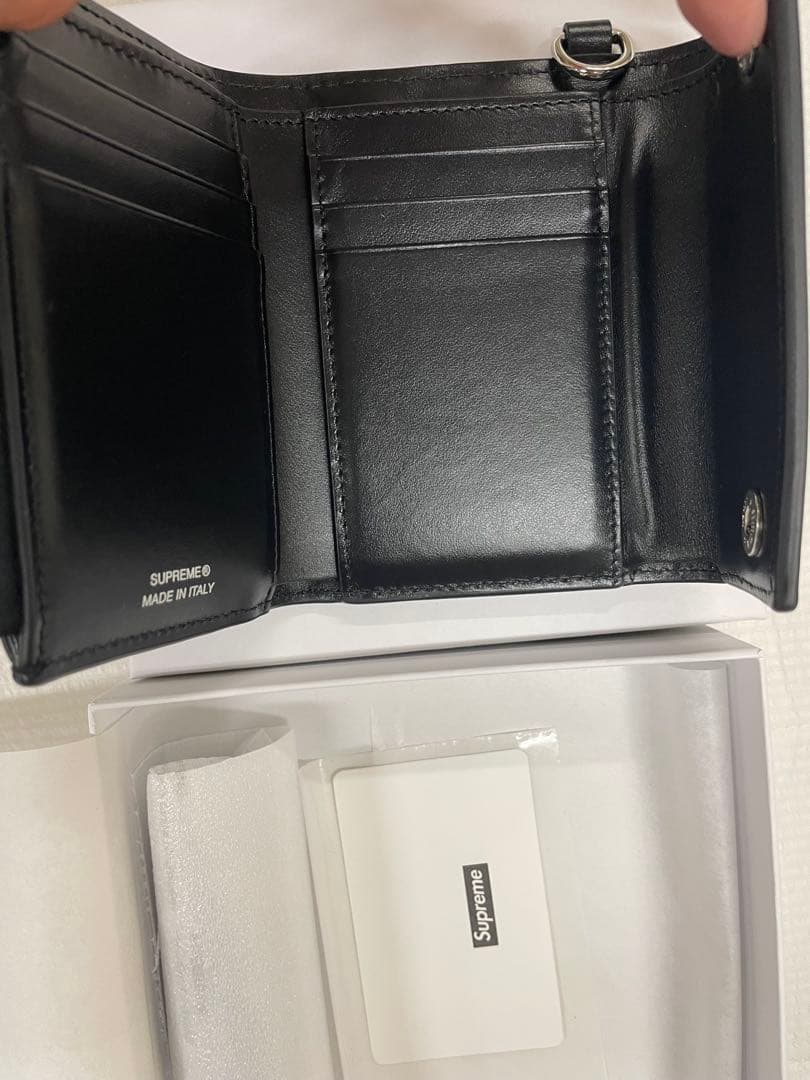 Supreme ブラックレザー ウォレット