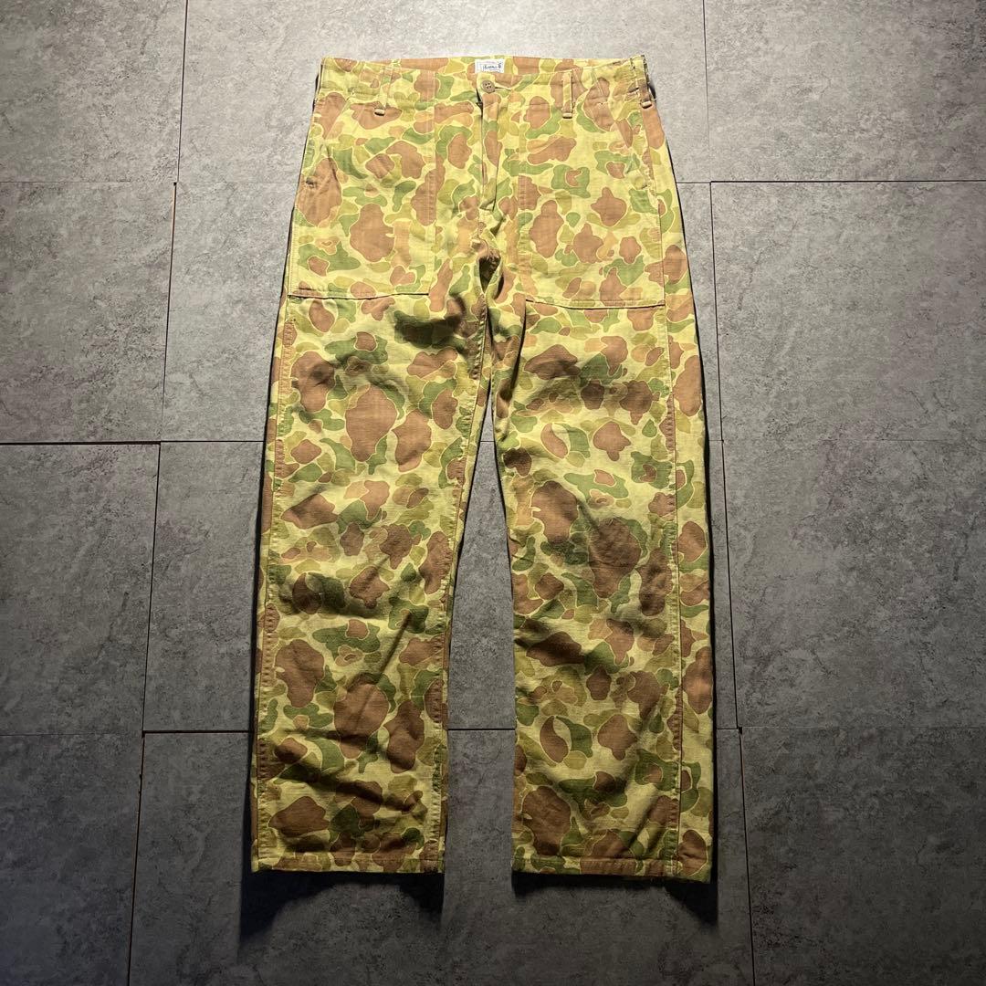 フェローズ ダックカモ ベイカーパンツ S 送料無料