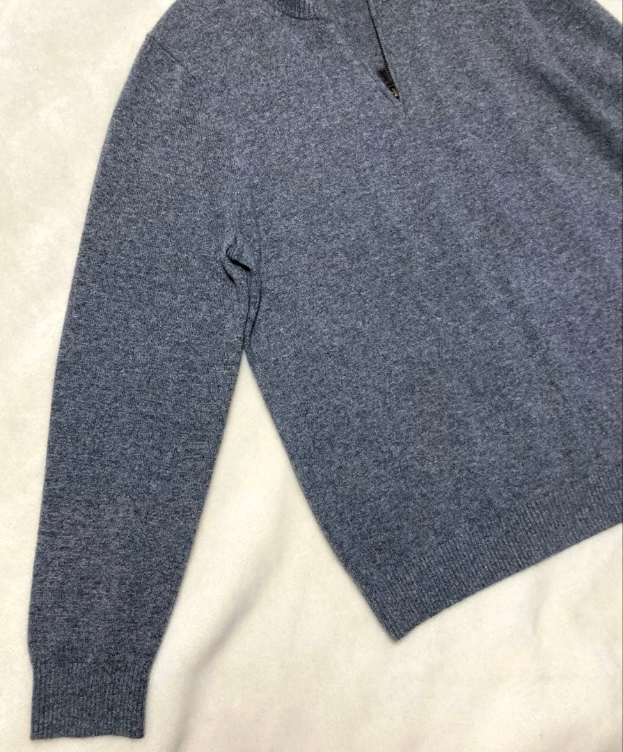 未使用 LANDS' END cashmere 洗えるカシミヤ ニット ジップ