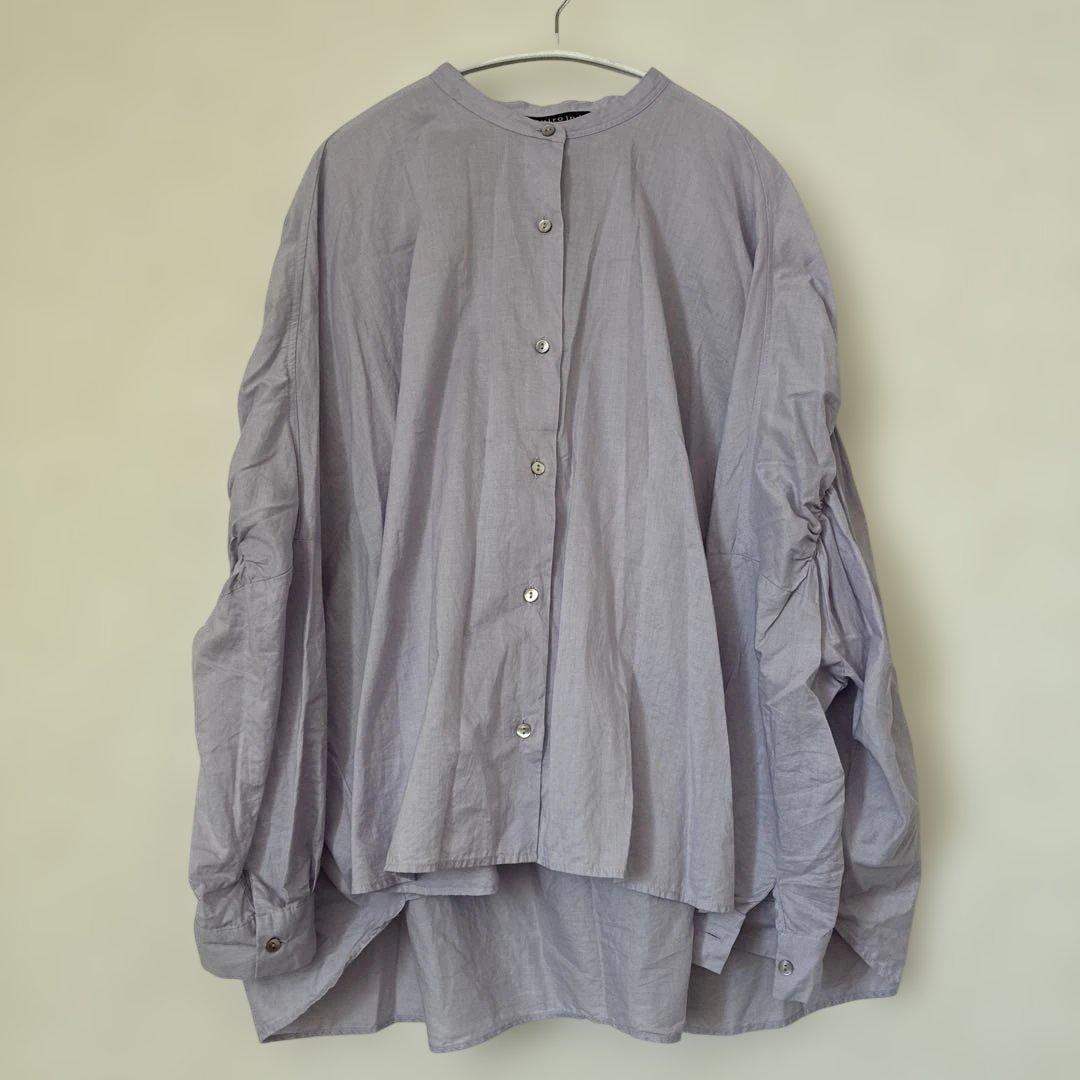 なっとうまきまき 美品mizuiroind バックギャザー シャツ バンド