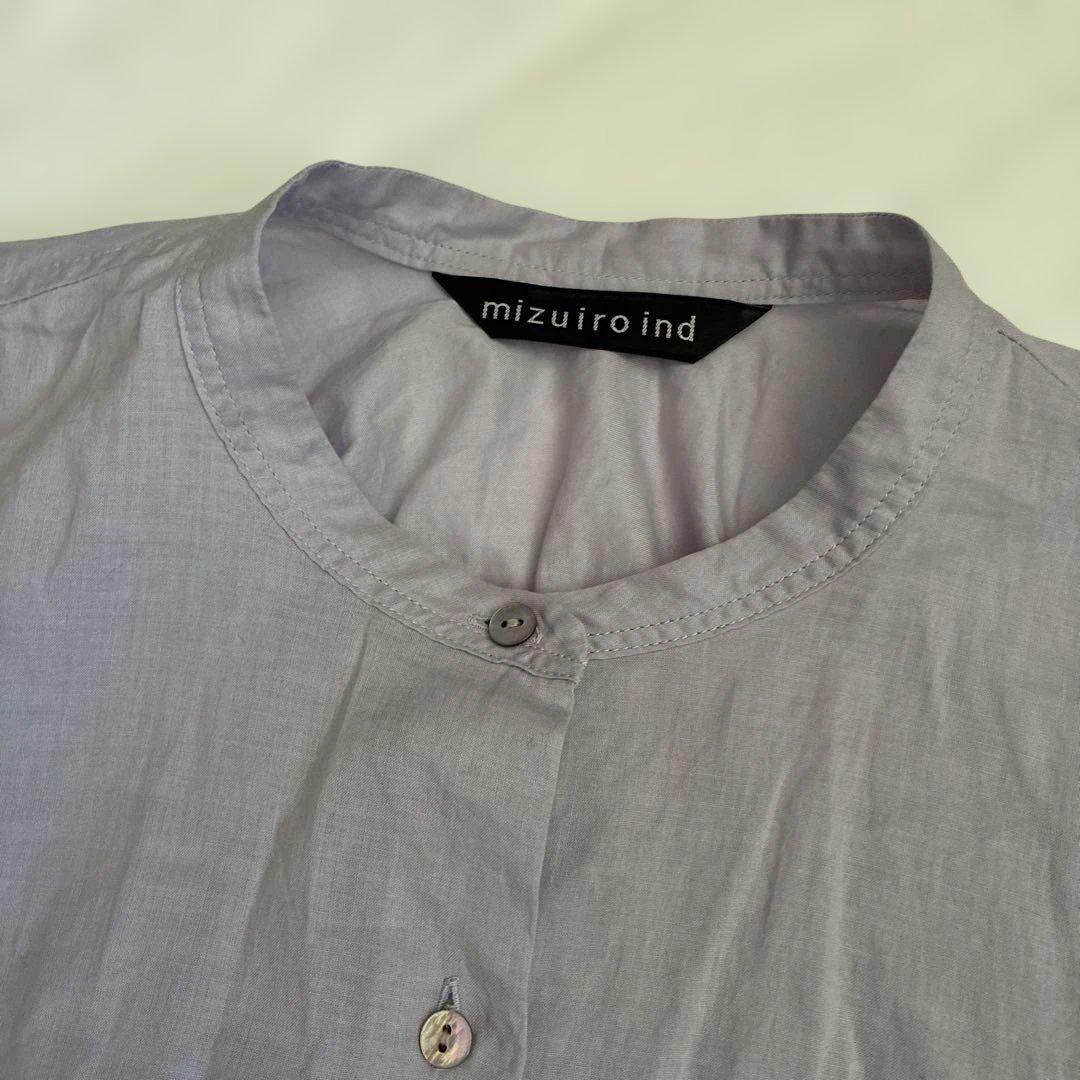なっとうまきまき 美品mizuiroind バックギャザー シャツ バンド