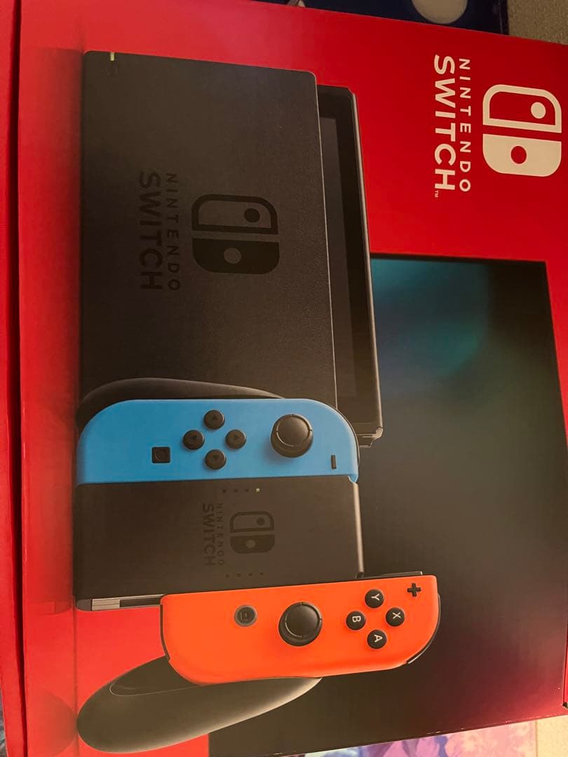 [ソフト付き]Nintendo Switch 本体 青/オレンジ Joy-Con
