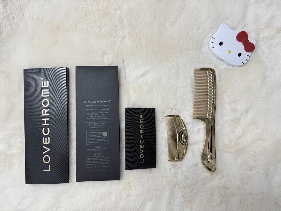 LOVECHROME ゴールドコーム 収納ケース付き