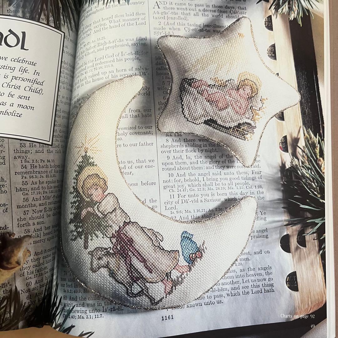 【匿名配送】激レア♡古書♡洋書♡ クリスマス刺繍♡クロスステッチ♡