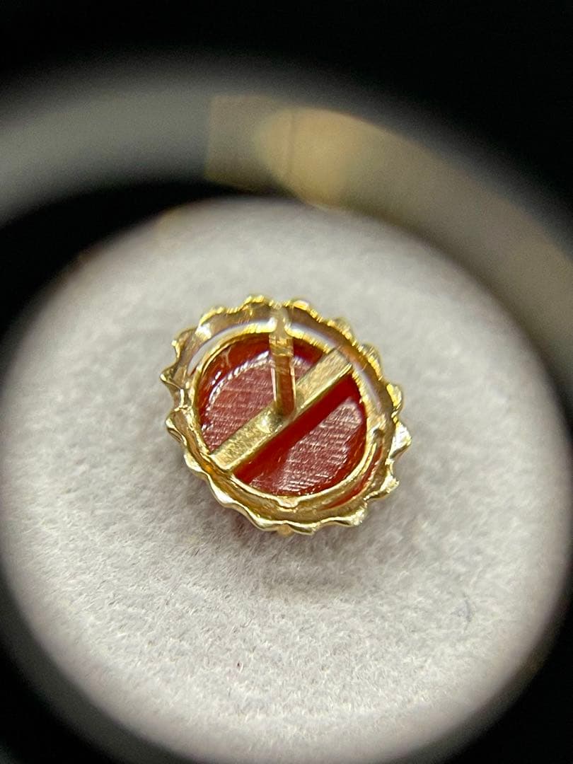 K14 ゴールド 地中海珊瑚 コーラル 14金 ピンブローチ CORAL