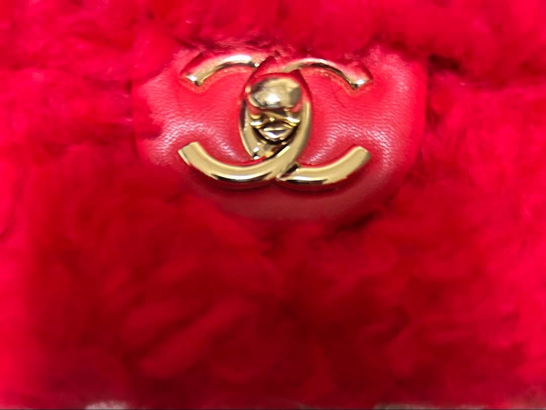 ⑩ノベルティ　ファー　ショルダー　赤