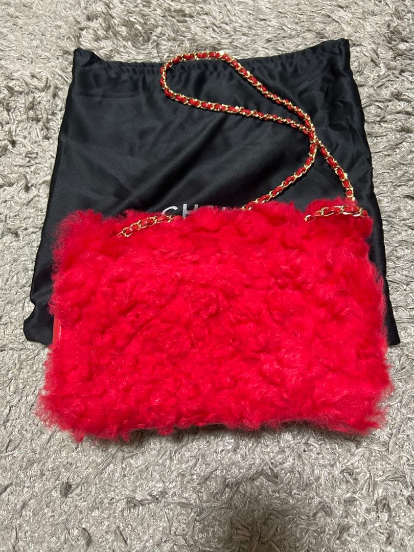 ⑩ノベルティ　ファー　ショルダー　赤