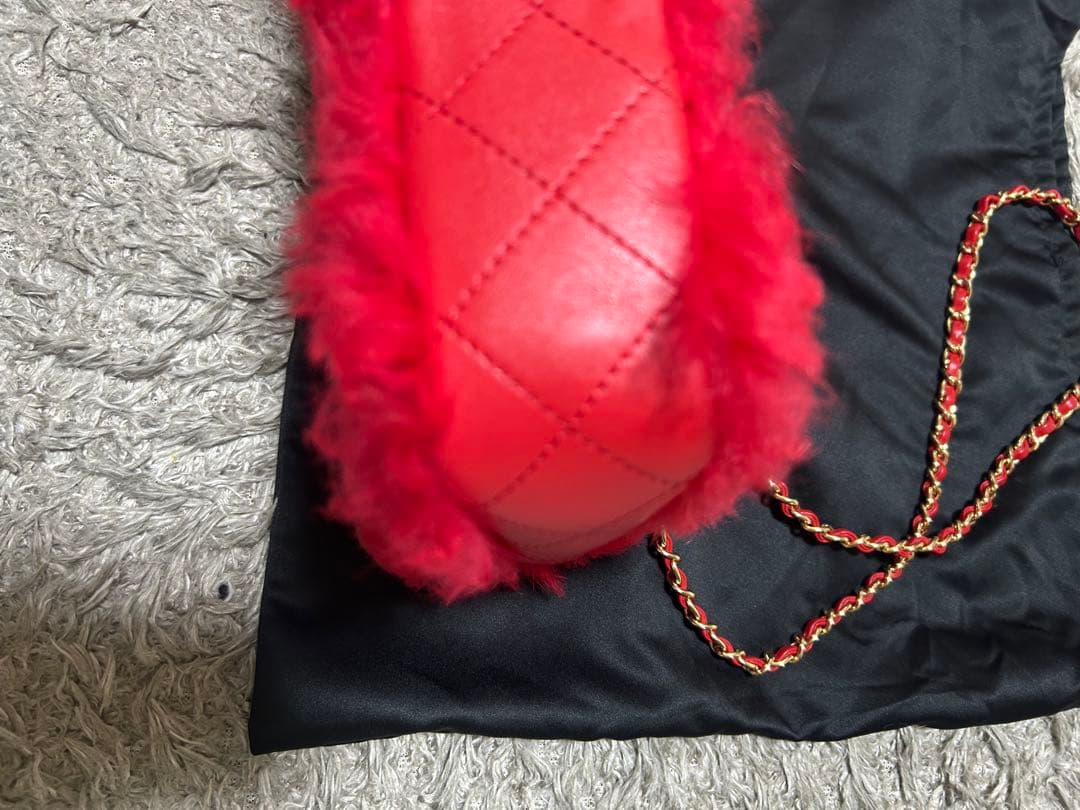 ⑩ノベルティ　ファー　ショルダー　赤