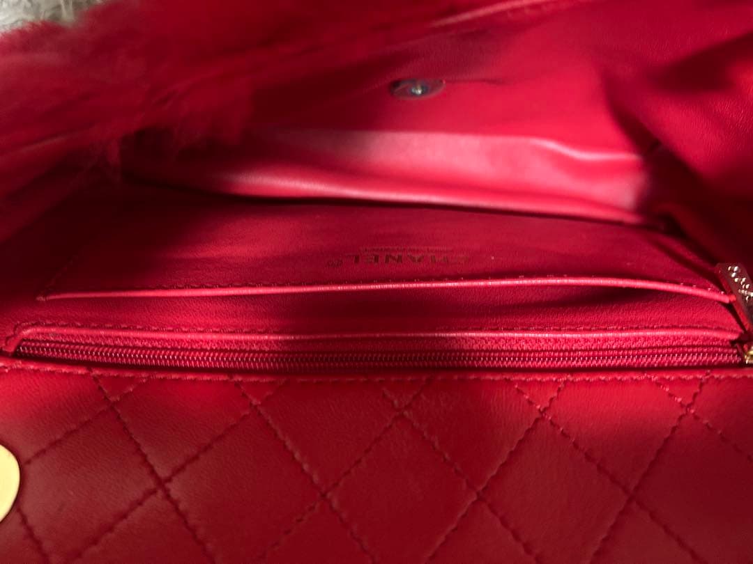 ⑩ノベルティ　ファー　ショルダー　赤