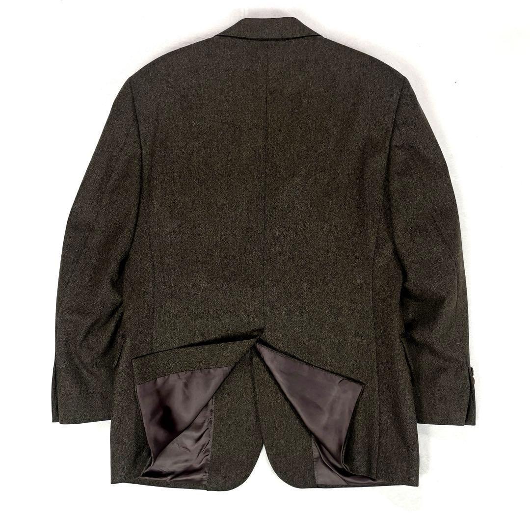 美品 ブルックスブラザーズ ツイードウール テーラードジャケット ブラウン