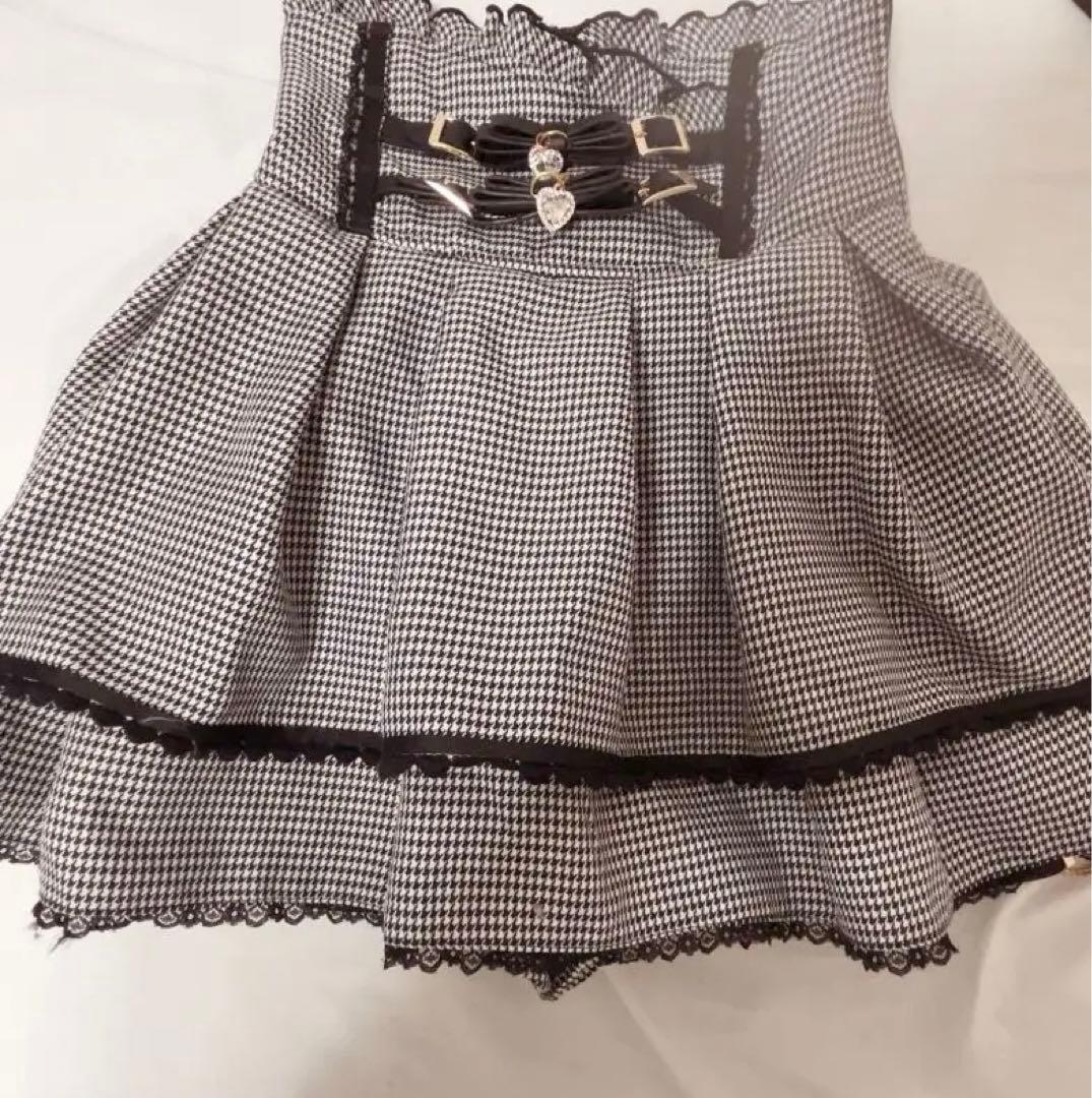 LIZLISA リズリサ スカート 2連リボンベルト スカパン