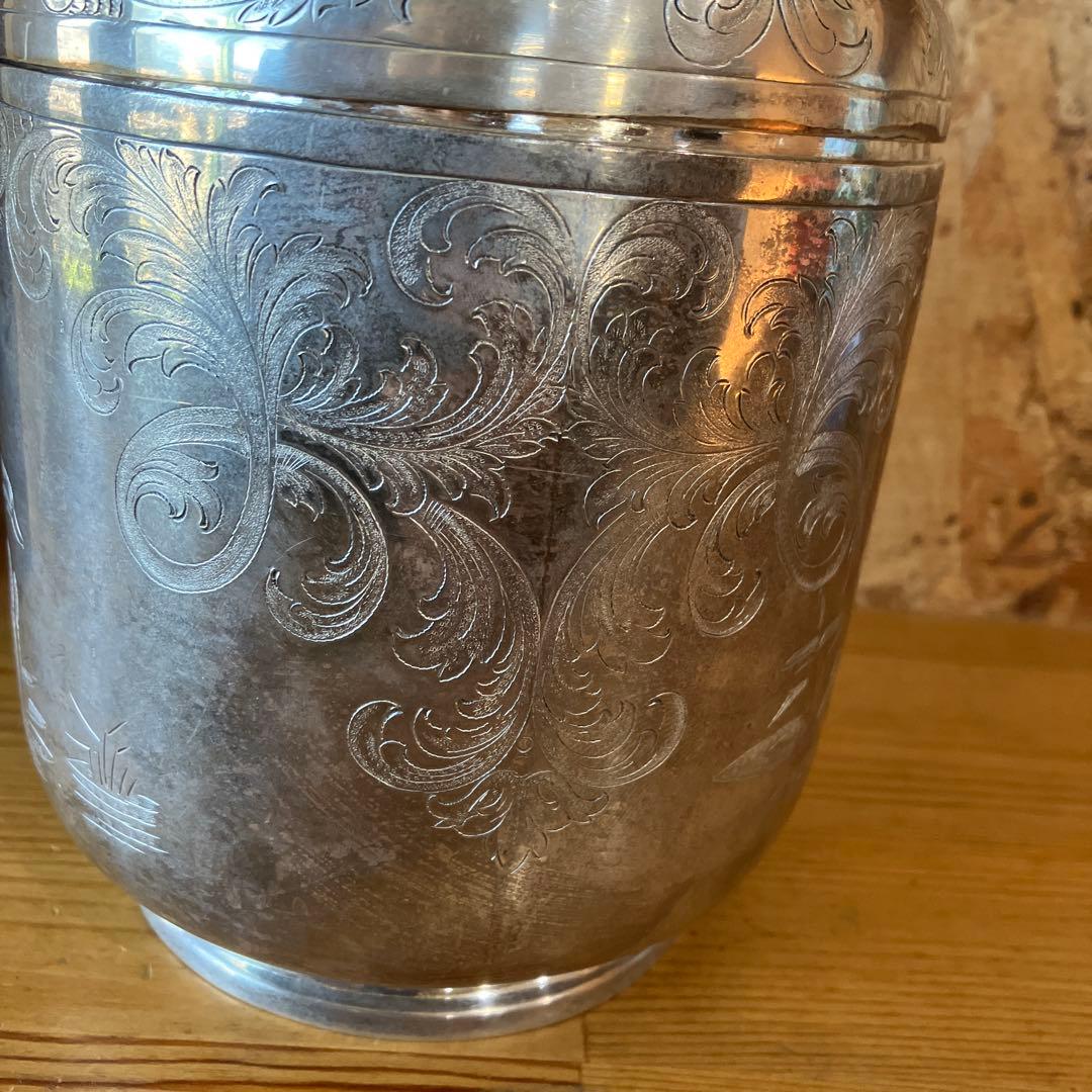 アンティーク雑貨 Tiffany SterlingSilver Footed Lidded Jar