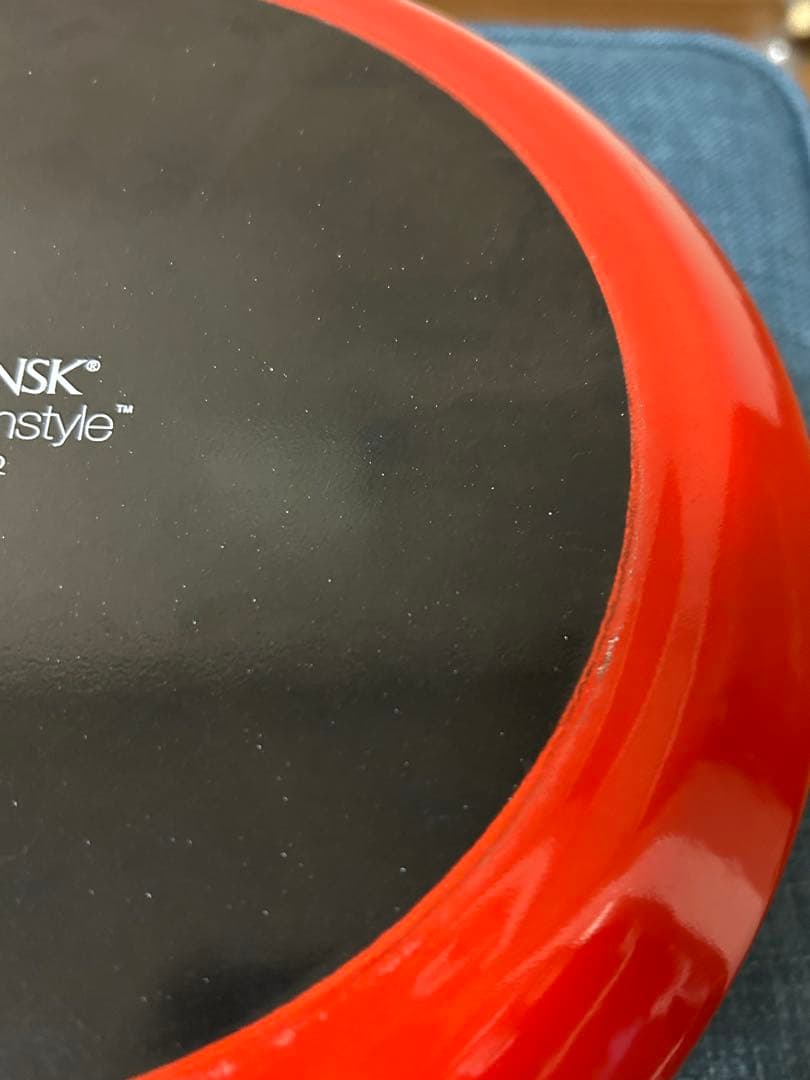 Dansk ダンスク 23cm 両手鍋 チリレッド 中古品