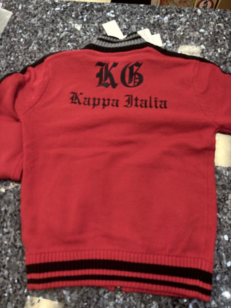 Kappa Italia ジップアップニットジャケット 赤黒LL 新品