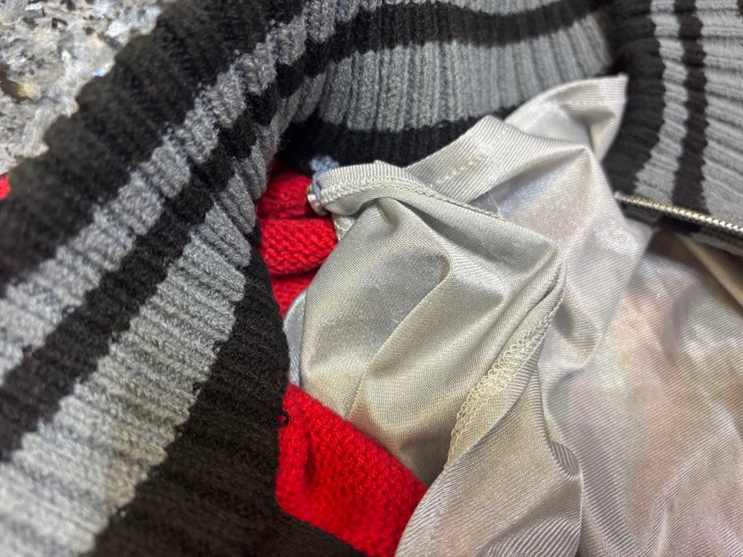 Kappa Italia ジップアップニットジャケット 赤黒LL 新品