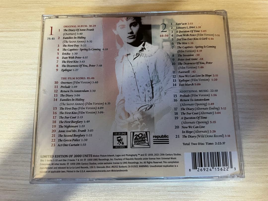 【完全盤】『アンネの日記』サウンドトラック