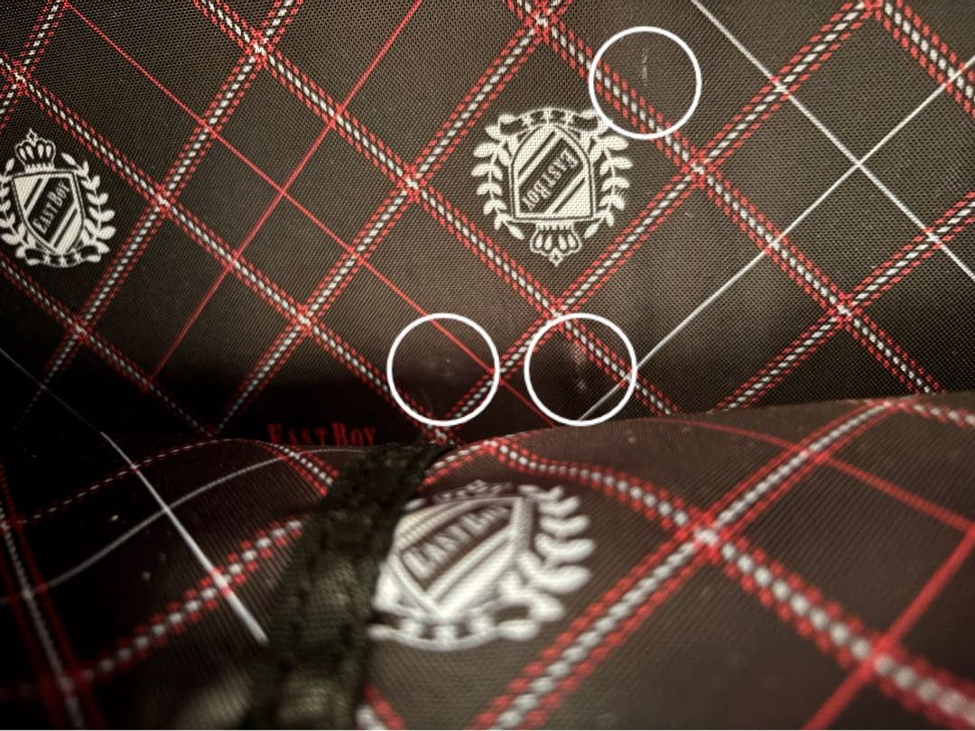 【美品】EASTBOYイーストボーイスクールバッグ　合皮　ブラウン　まる