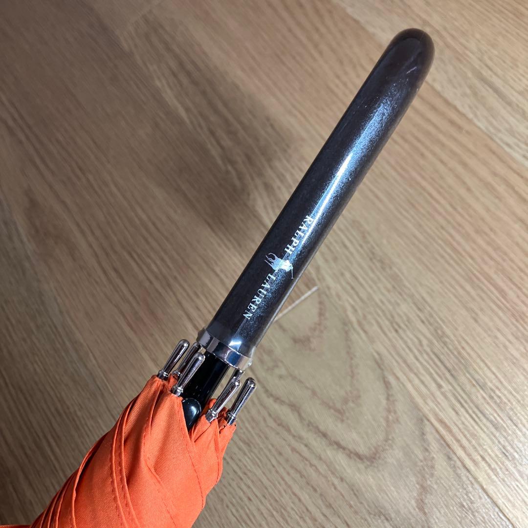 【未使用品】ポロラルフローレン ボーダー 長傘 ジャンプ式 耐風傘 ネイビー