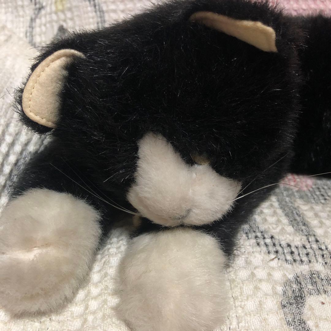 モンスイユ　大きな黒猫　寝そべりポーズ　ぬいぐるみ　中古品