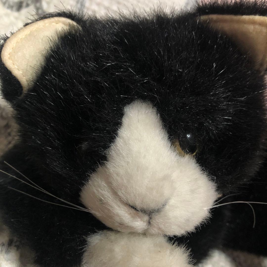 モンスイユ　大きな黒猫　寝そべりポーズ　ぬいぐるみ　中古品