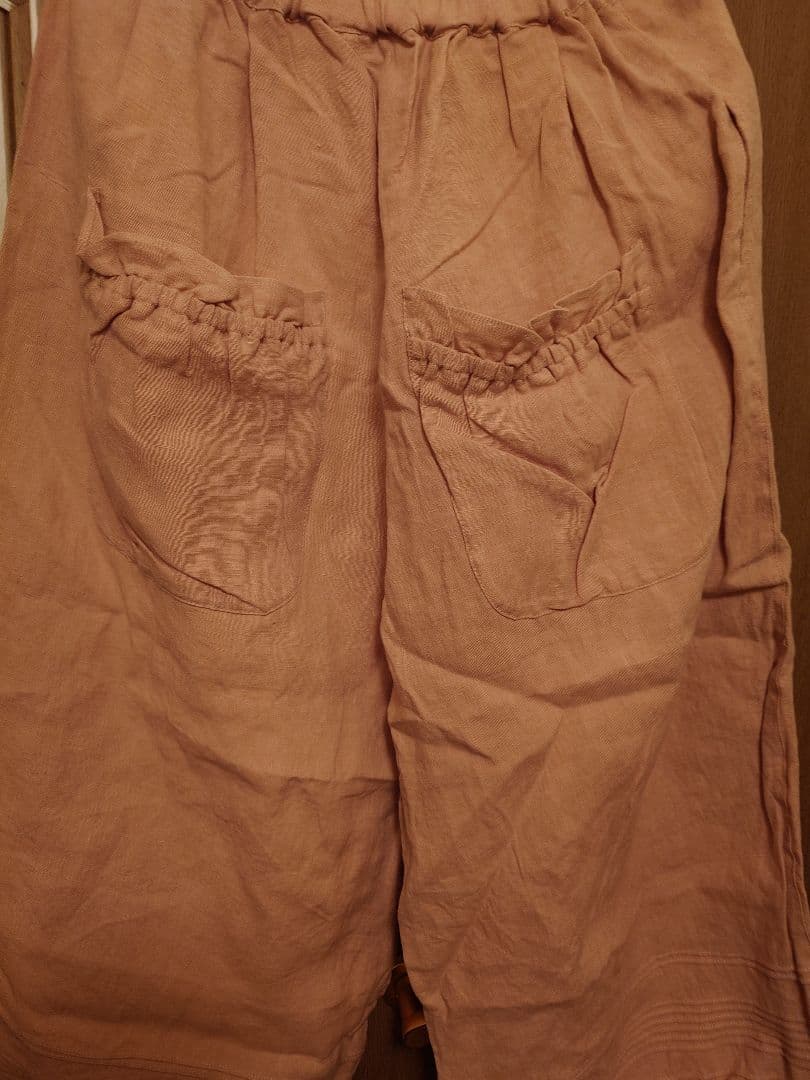 SamansaMos2立川限定　リネンルナポケットフリルパンツ