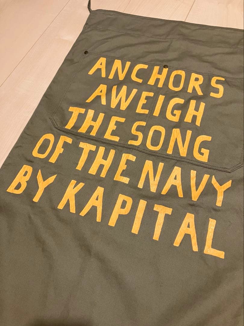 KAPITAL キャピタル　エプロン　カーキ