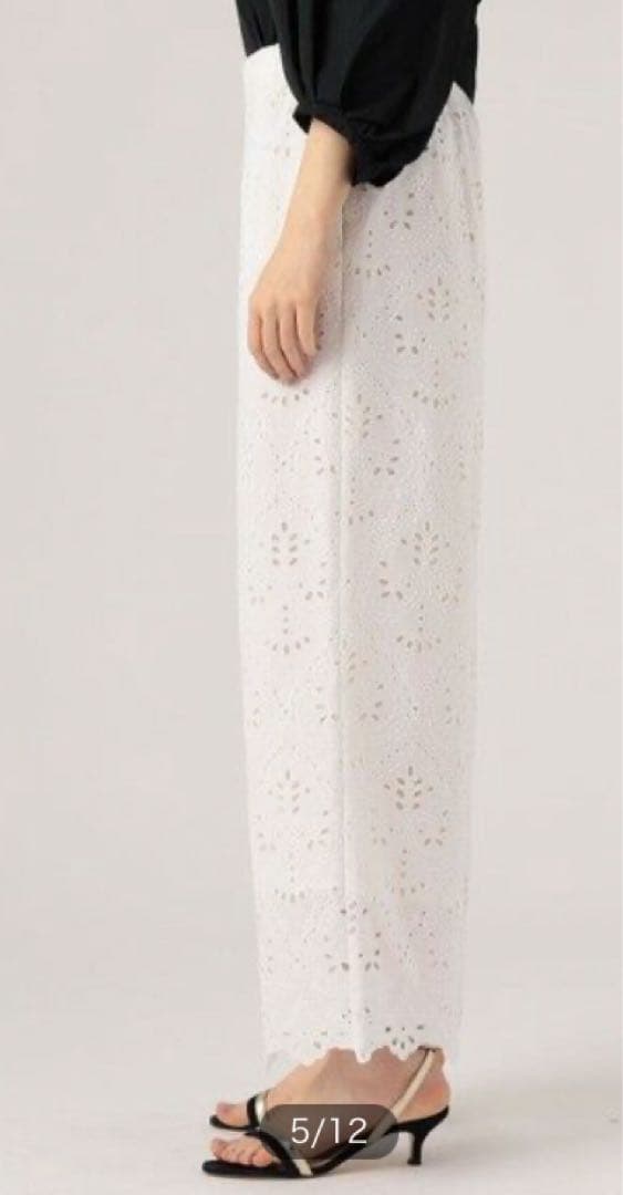 Ballseyダマスクスエンブロイダリー セミワイドパンツ