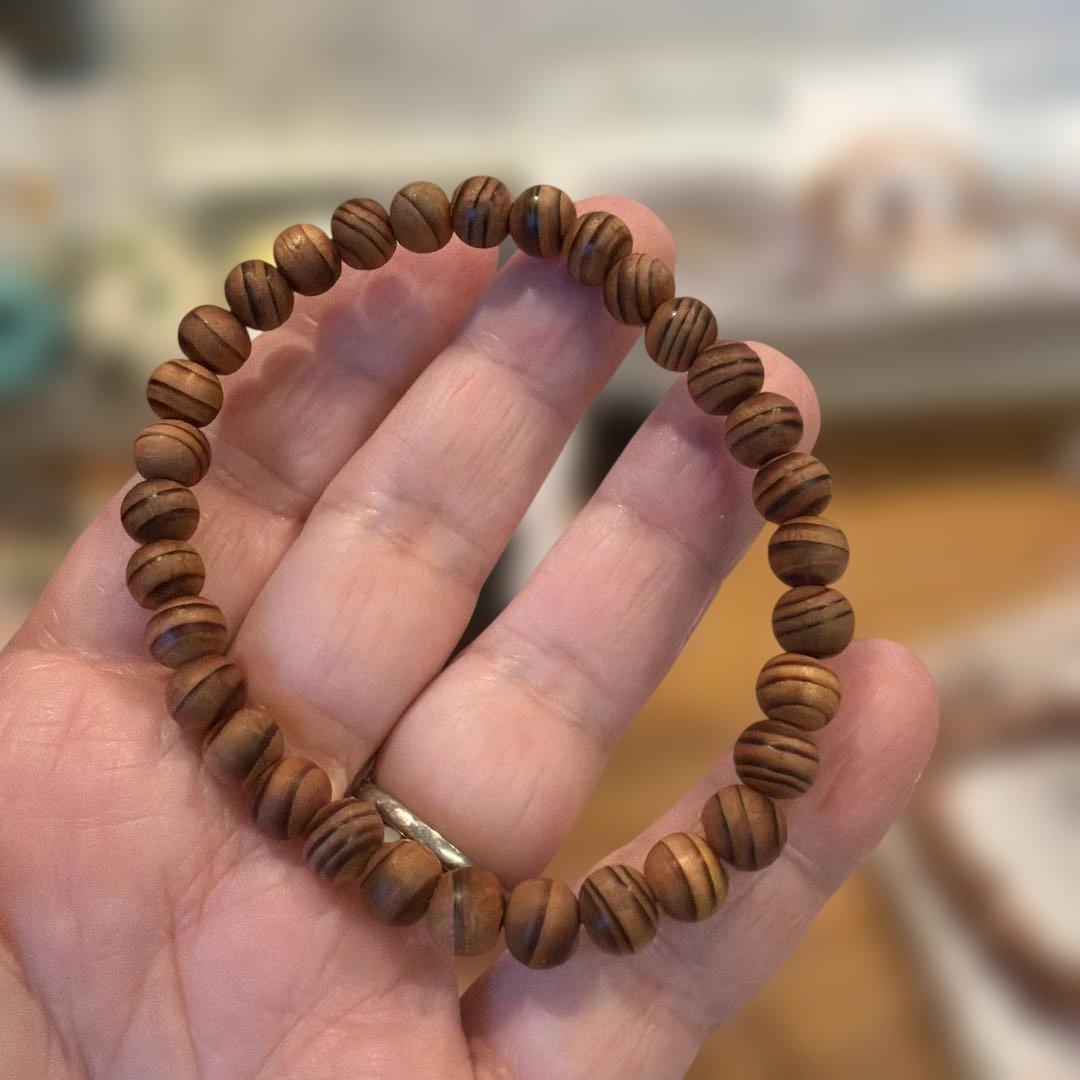 希少品　高野山参道杉 霊珠 ブレスレット 厄除け 浄化 守護 神秘性