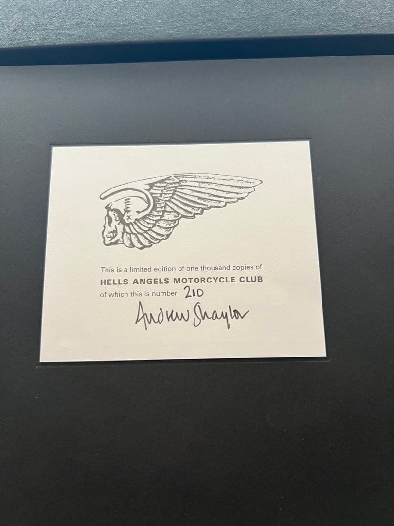 激レア　Andrew Shaylorサイン入り Hells Angels MC