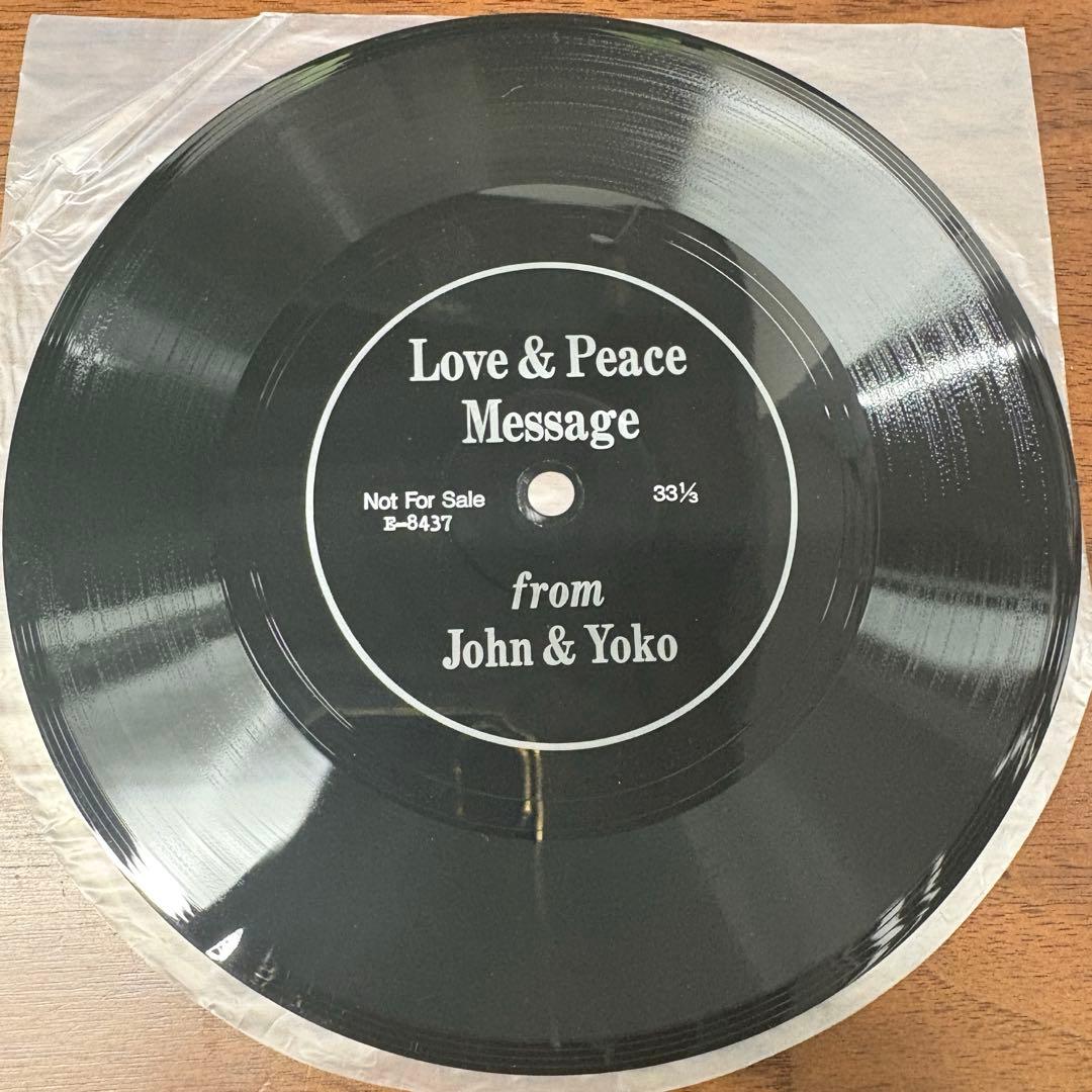 洋楽 John & Yoko Love & Peace Message Flexi