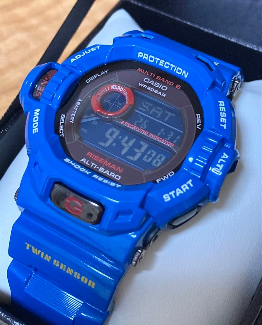 レア！希少色！美品！G-SHOCK ライズマンGW-9200BLJ-2JF 青