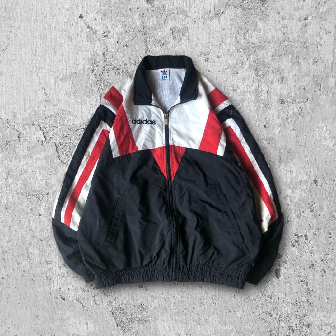 【入手困難】90sデサント製アディダスadidasナイロンセットアップ激レア上下