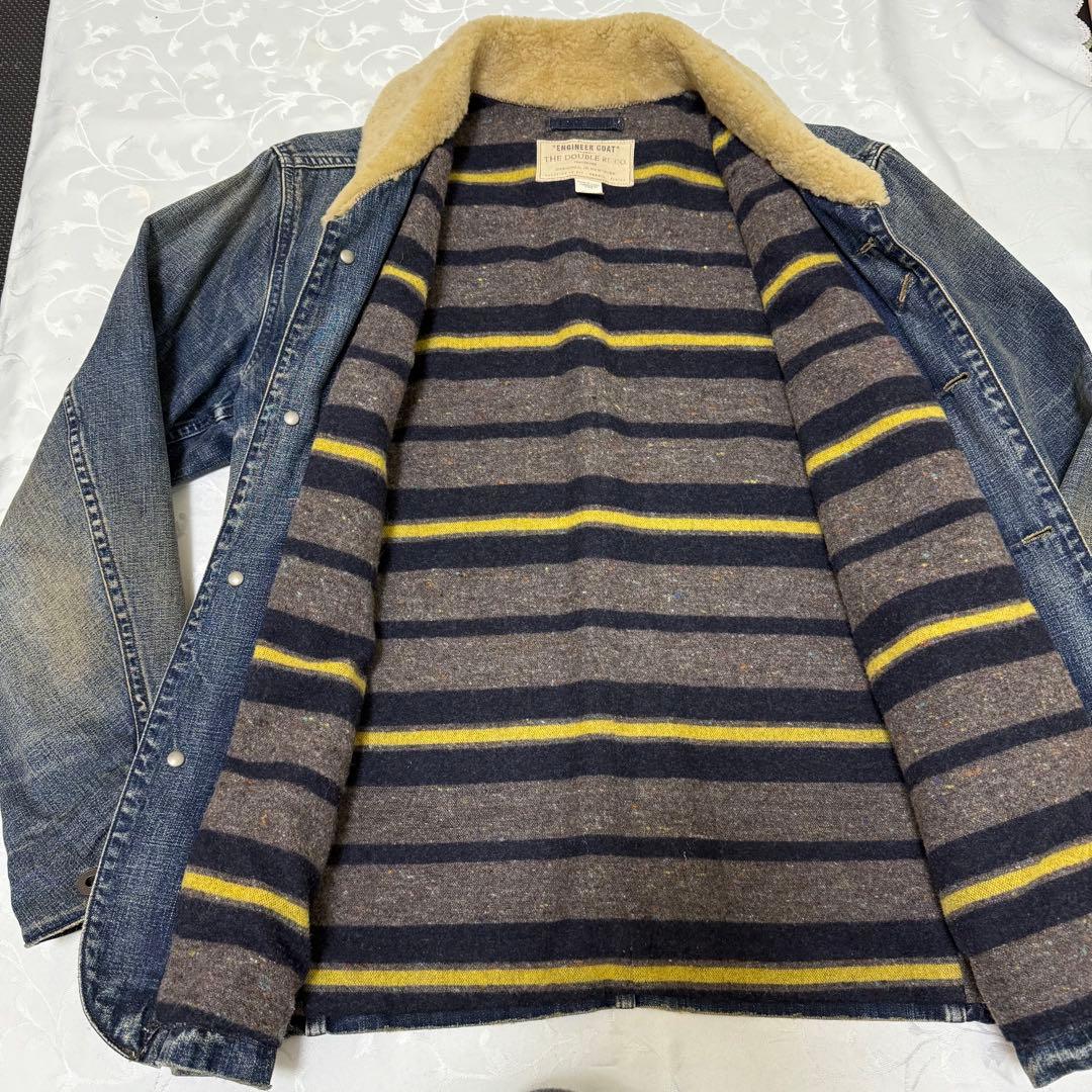 超美品 希少 RRL デニム ボア ジャケット シェアリング ランチコート S