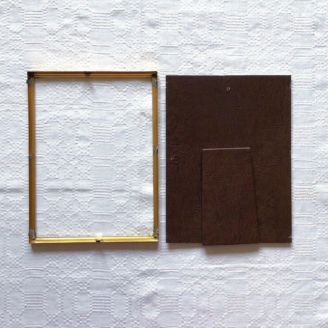 RV82 真鍮フォトフレーム24.5×18.5 北欧ヴィンテージ