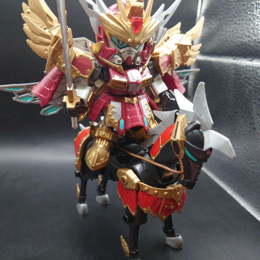 完成品　バンダイ SD三国伝 022 真 紅蓮装 曹操ガンダム・絶影