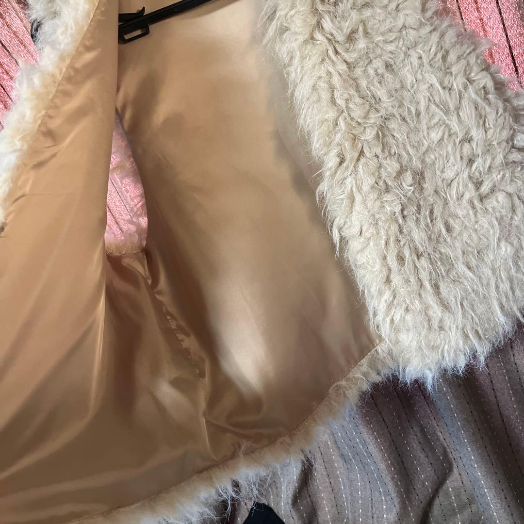 2024AW ガリャルダガランテ　フェイクファーベスト　ベージュ　フリーサイズ