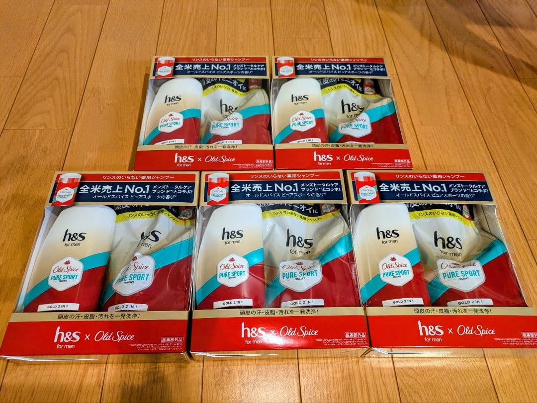 【5セット】h&s for men ゴールド 2in1 オールドスパイス