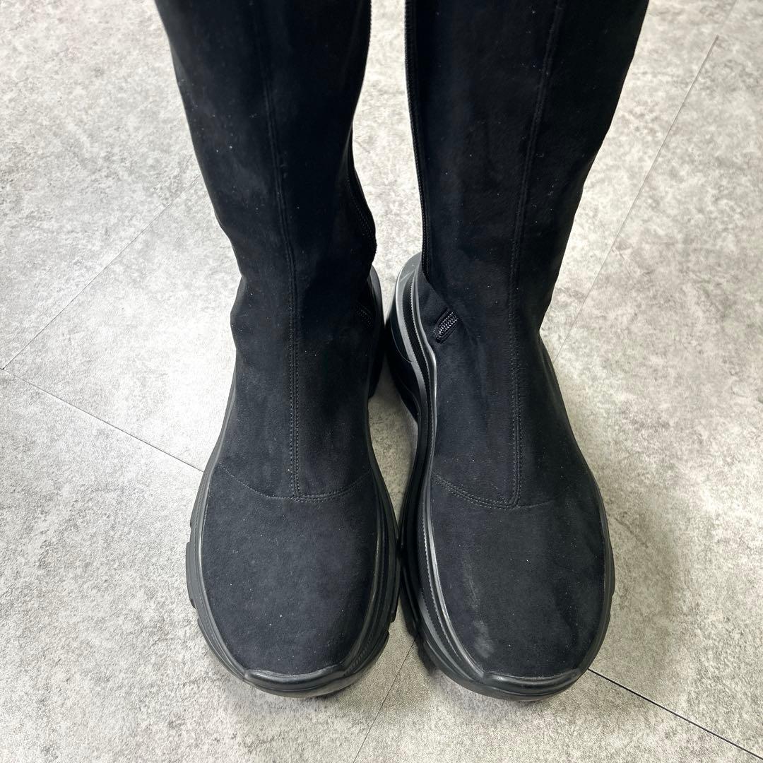 【YELLO】トーキョー/ブラックダブルスニーカー ロングブーツ/厚底/Y2K◎