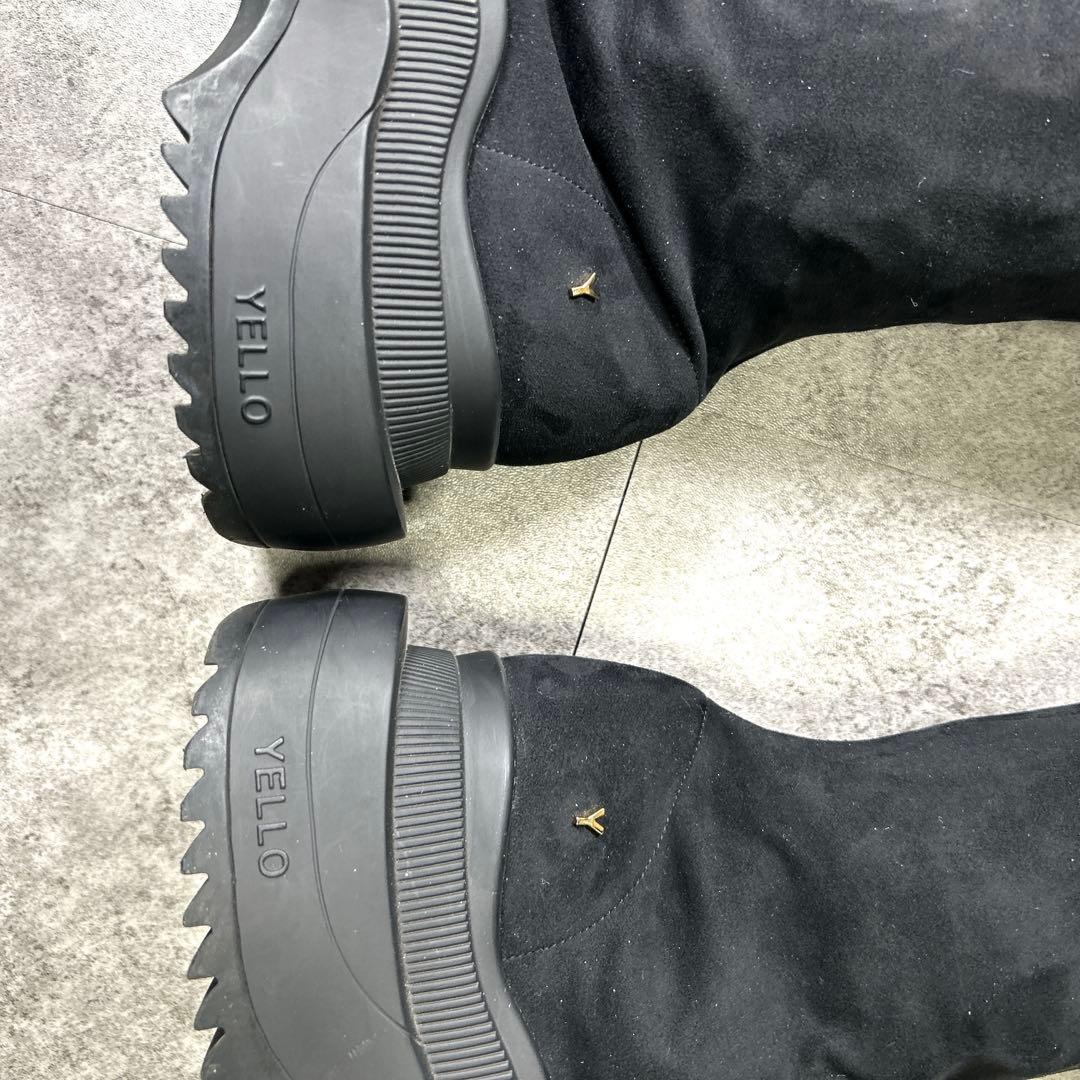 【YELLO】トーキョー/ブラックダブルスニーカー ロングブーツ/厚底/Y2K◎