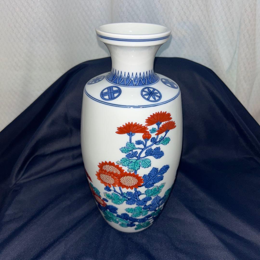 ◉本日限定◉今泉今右衛門　菊絵　花瓶　高さ28cm