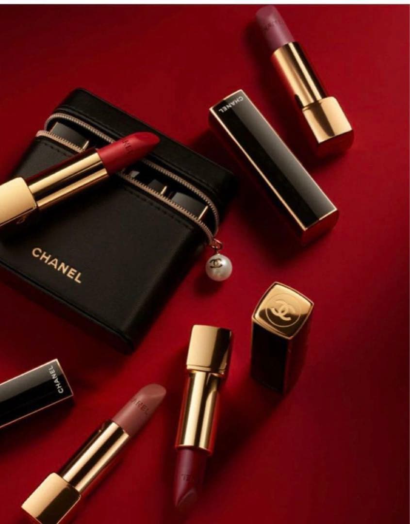 日本未展開♡CHANEL ROUGE ALLURE VELVET限定レザーポーチ
